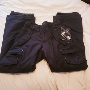 New Triple Nickel Boys Youth Black snow pants waterproof windproof nwt 12 large
